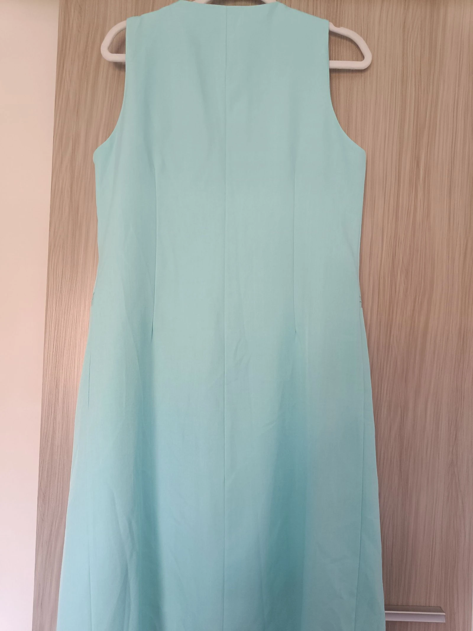 Chaleco largo estilo blazer verde agua / menta T. L (Made in Italy) – photo 6